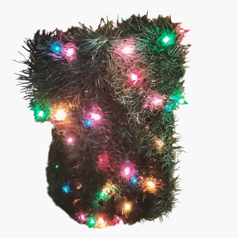 Artificial Pine Garland Pre Lit Green MultiColor Lights Christmas 34 Ft Long